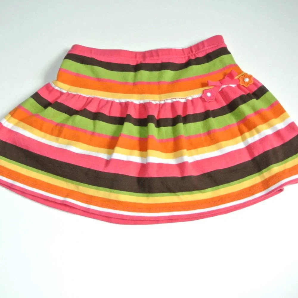 Gymboree Flower Stripe Knit‎ Skort Skirt 5 Fall for